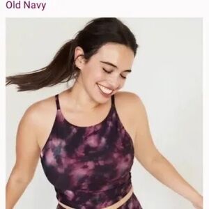 Old Navy Purple and Black Tie-Dye Tank